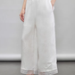 V-Neck Linen Sleeveless / Straight Linen Wide Pants TEO0012