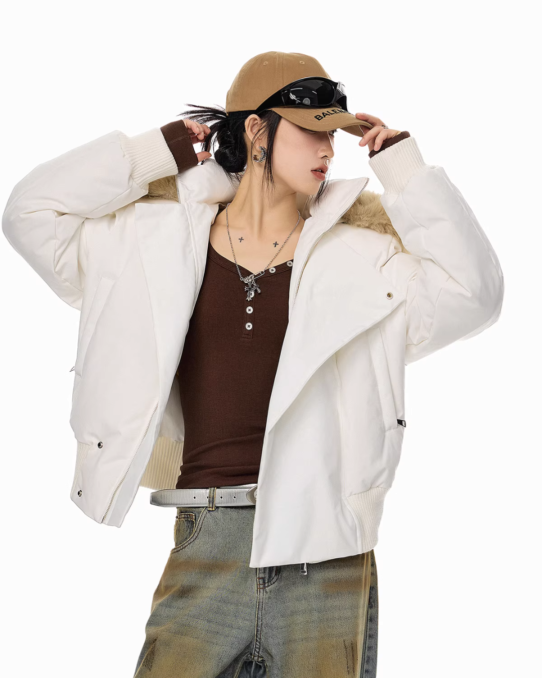 Fur Hood Down Jacket ICM0099