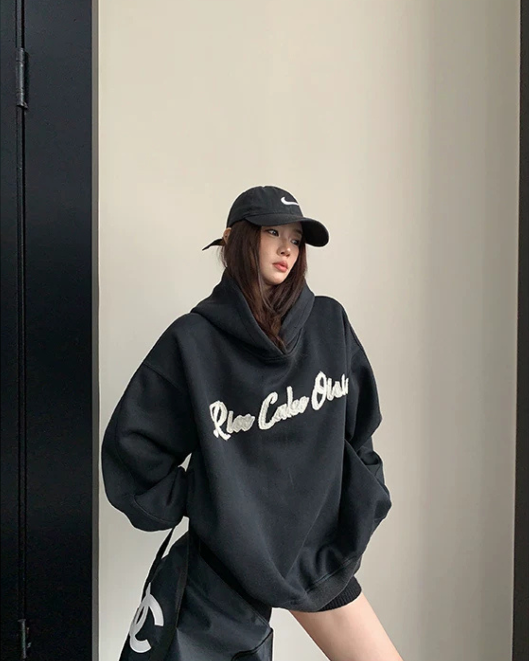 Oversized High-Neck Hoodie YLS1062