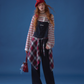 Half Button Border Top / Wide-Leg Denim Overalls ASG0053
