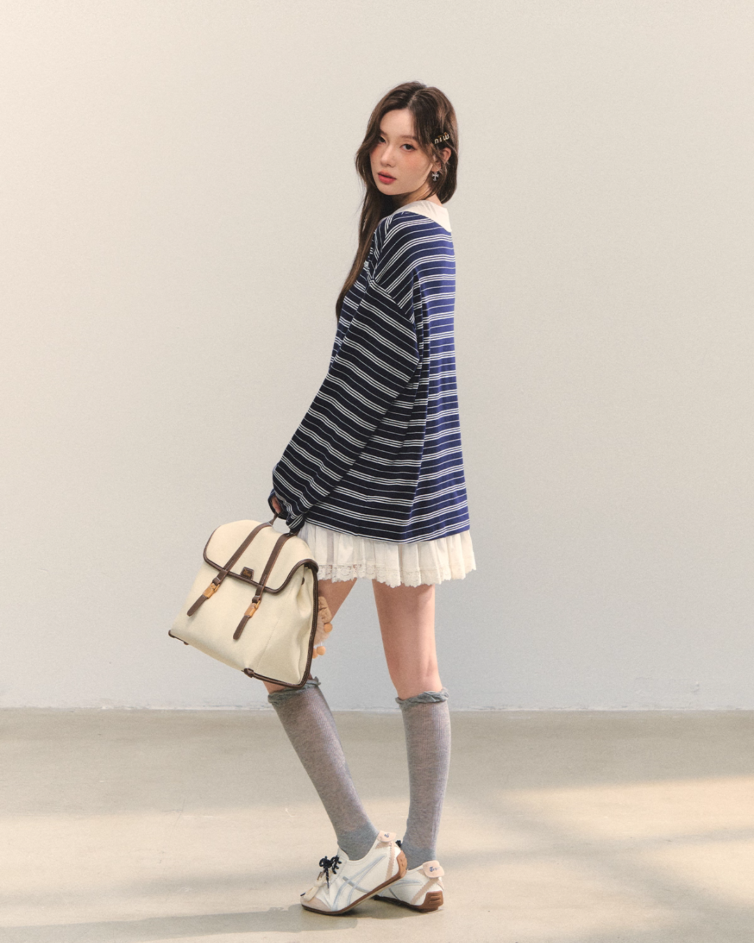 Marine Stripe Long Sleeve Top ASG0069