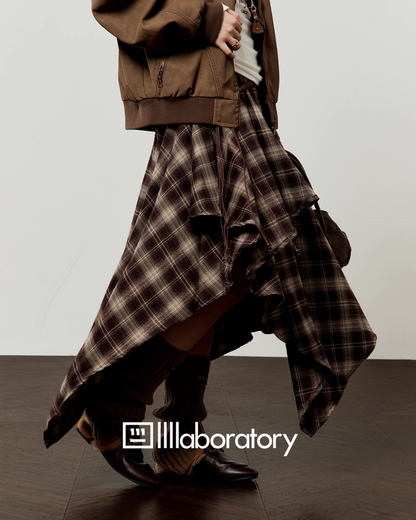 Long-Sleeve Top / Paid Long Skirt / Caramel Blouson  LLA0551