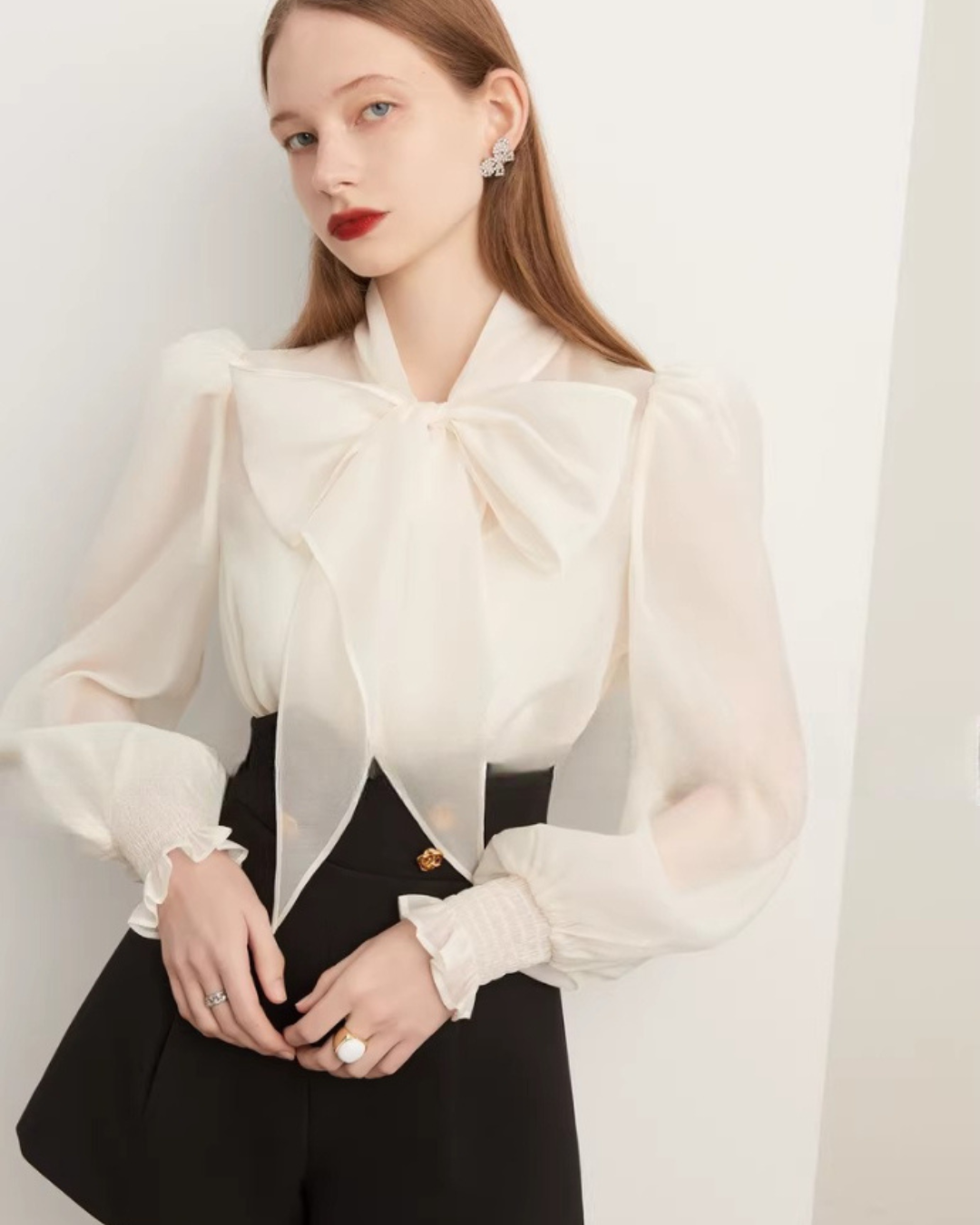 Bow Long-Sleeve Blouse DPY0070