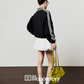 Side Line Black Top / Balloon Skirt Pants LLA0518
