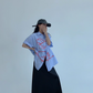 Dog Print Striped Shirt YLS0893