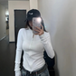 Cropped Slim Zip Jacket YLS1049