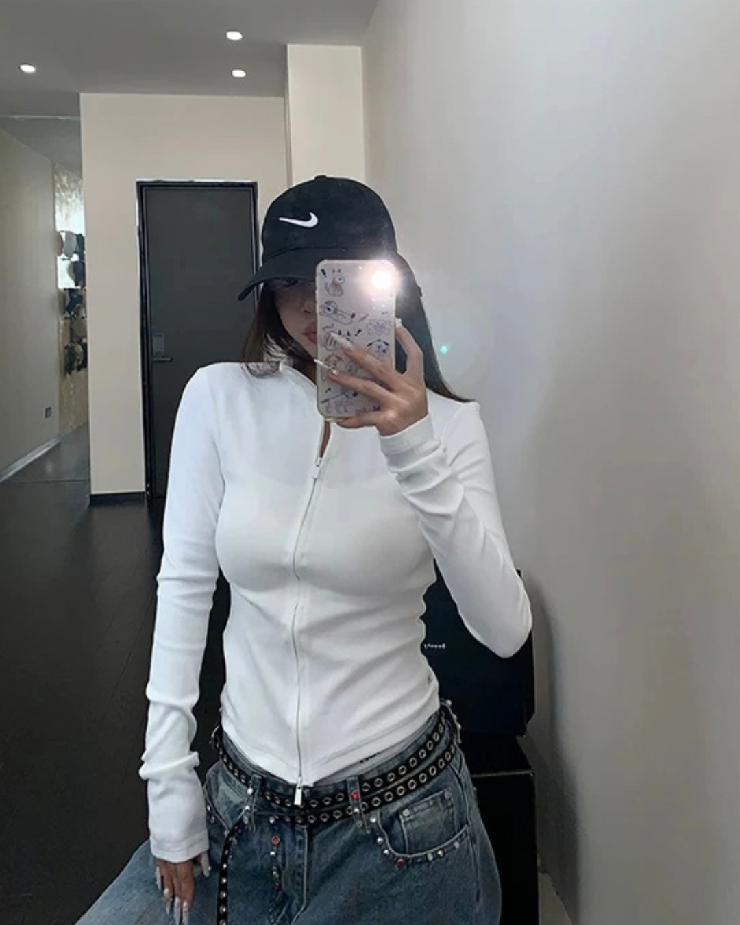 Cropped Slim Zip Jacket YLS1049