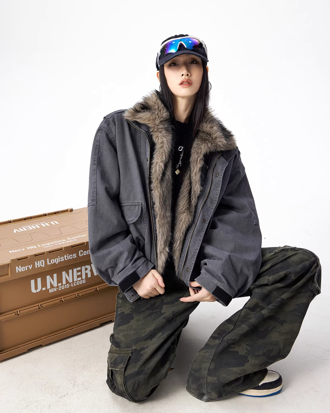 Vintage Fur Work Jacket ICM0112