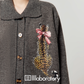Leopard Print Knit Cardigan / Shorts LLA0552