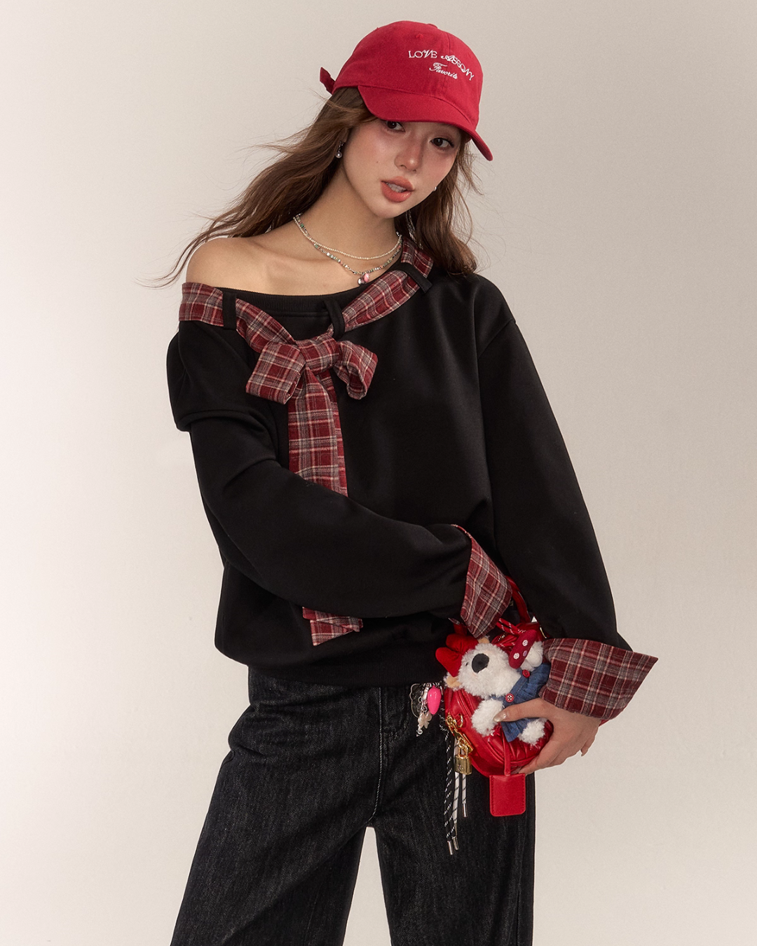 Paid Ribbon One-Shoulder Top ASG0056