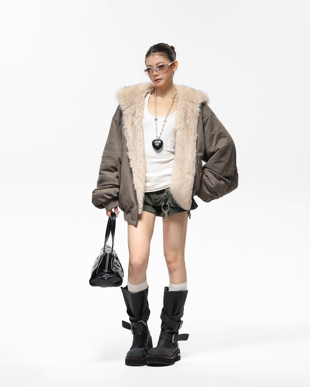 Reversible Military Fur Jacket ACS0309
