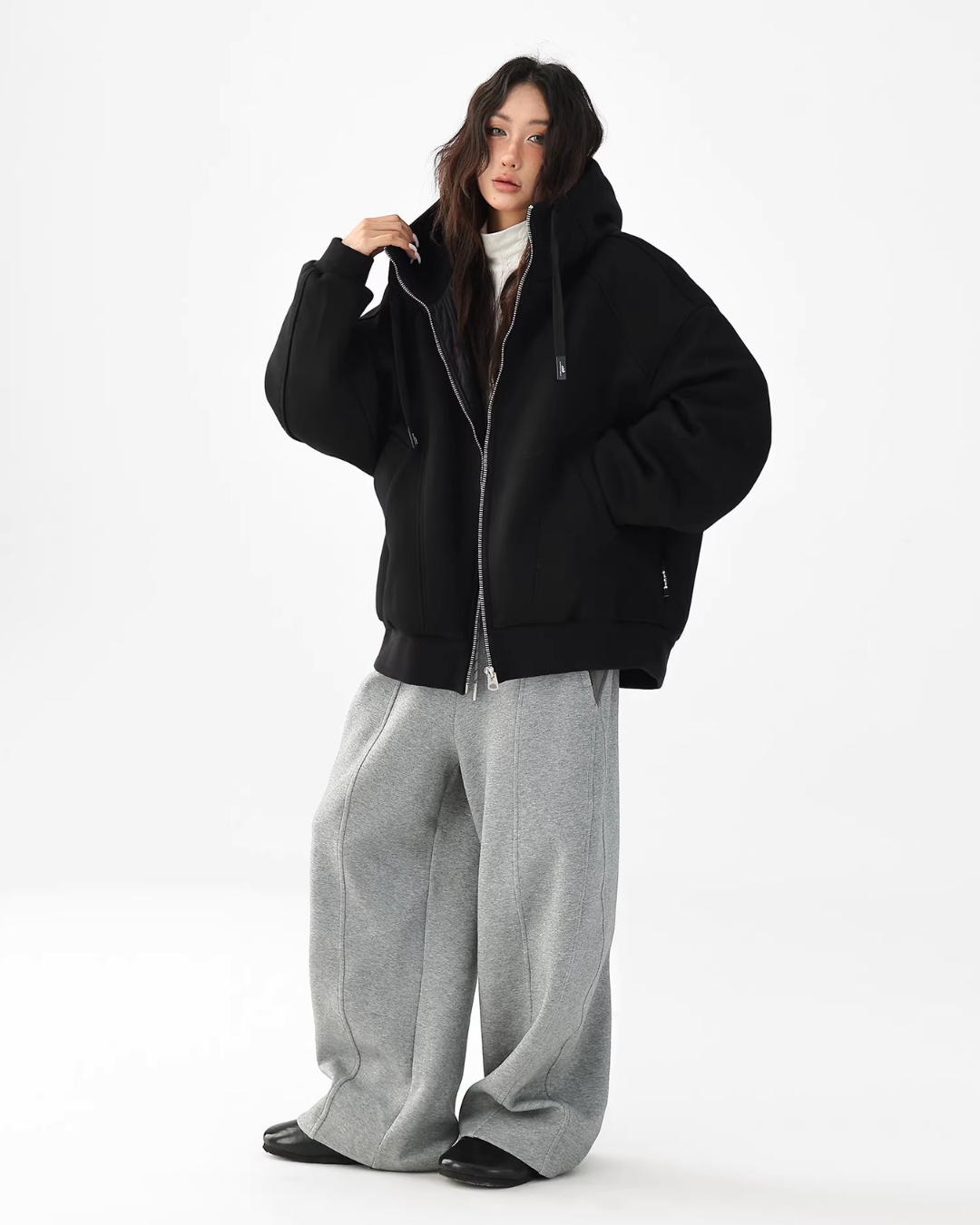 Stand Collar Hoodie Zip Jacket ACS0358