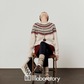 Nordic Crew Neck Knit/Suede Mini Skirt LLA0567
