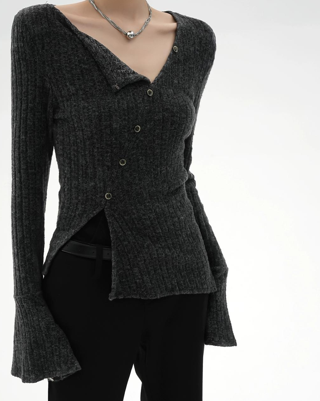 Asymmetry Knit Cardigan SRS0151