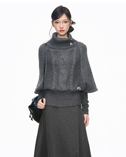 High-Neck Knit Top / Mini Skirt / Tight Long Dress / High-Neck Long Sleeve T-Shirt WEO0070