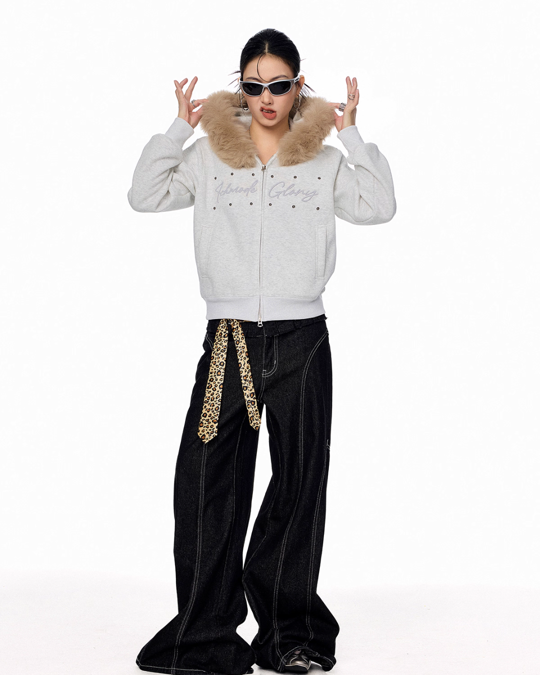 Fur Hood Zip Hoodie ICM0093