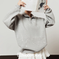 Half-Zip Sweat Top/Lace Mini Skirt LLA0565