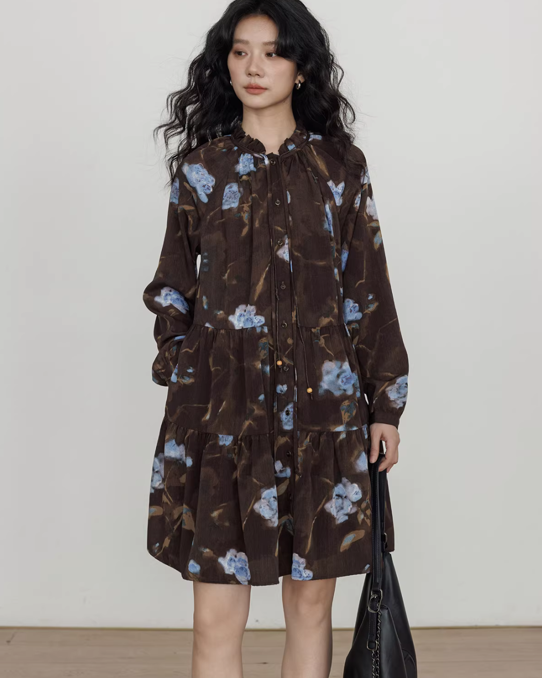 Retro Flower Print Dress VAS0184