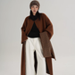 Collarless Coat with Checkered Scarf SRS0405