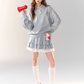 Polo Sweat Top / Sweat Frill Skirt ASG0019