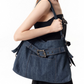 Belt Denim Fabric Shoulder Bag VSE0068
