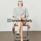 Gray Chiffon Short Sleeve Tops / Short Pants LLA0449