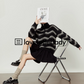 Half Zip Border Top LLA0524