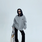 Bicolor Half Button Hoodie  YLS0688