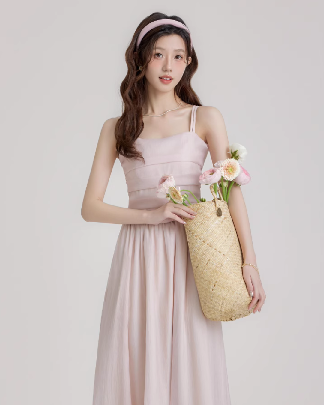 Pastel Pink Camisole Dress LSN0013