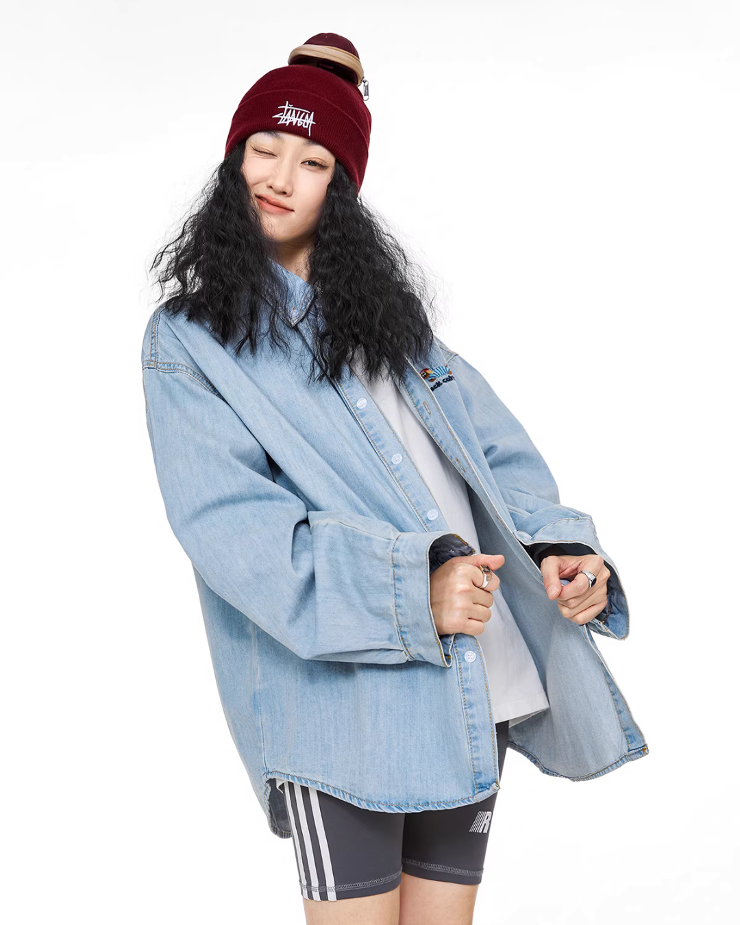 Retro Loose Silhouette Denim Shirt ICM0083