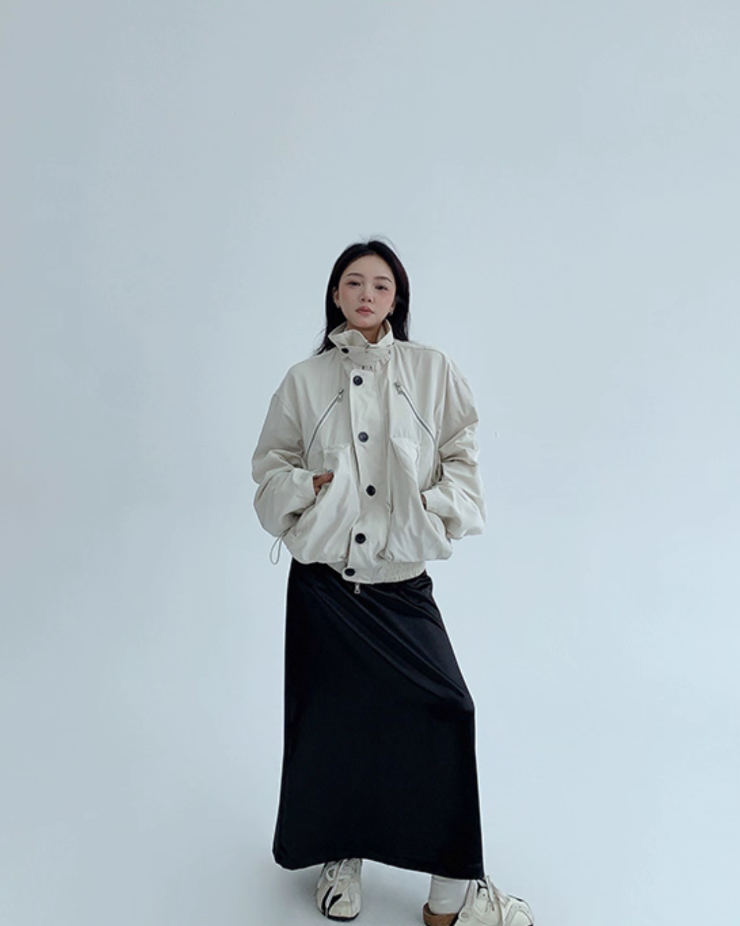 Stand Collar Balloon Sleeve Jacket YLS0921