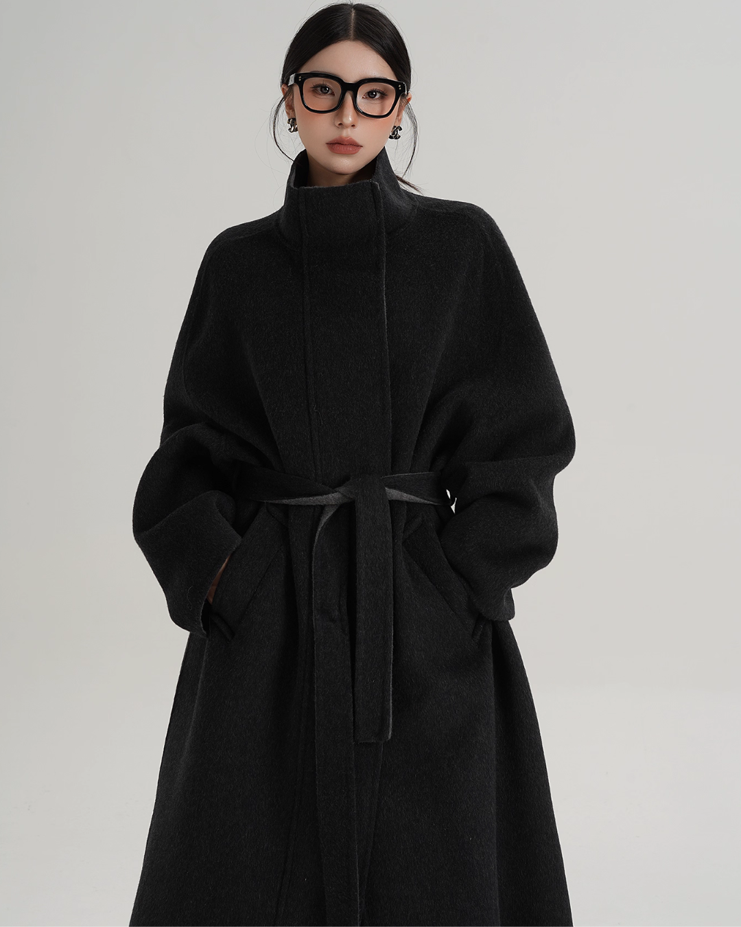 Stand Collar Long Coat SRS0382