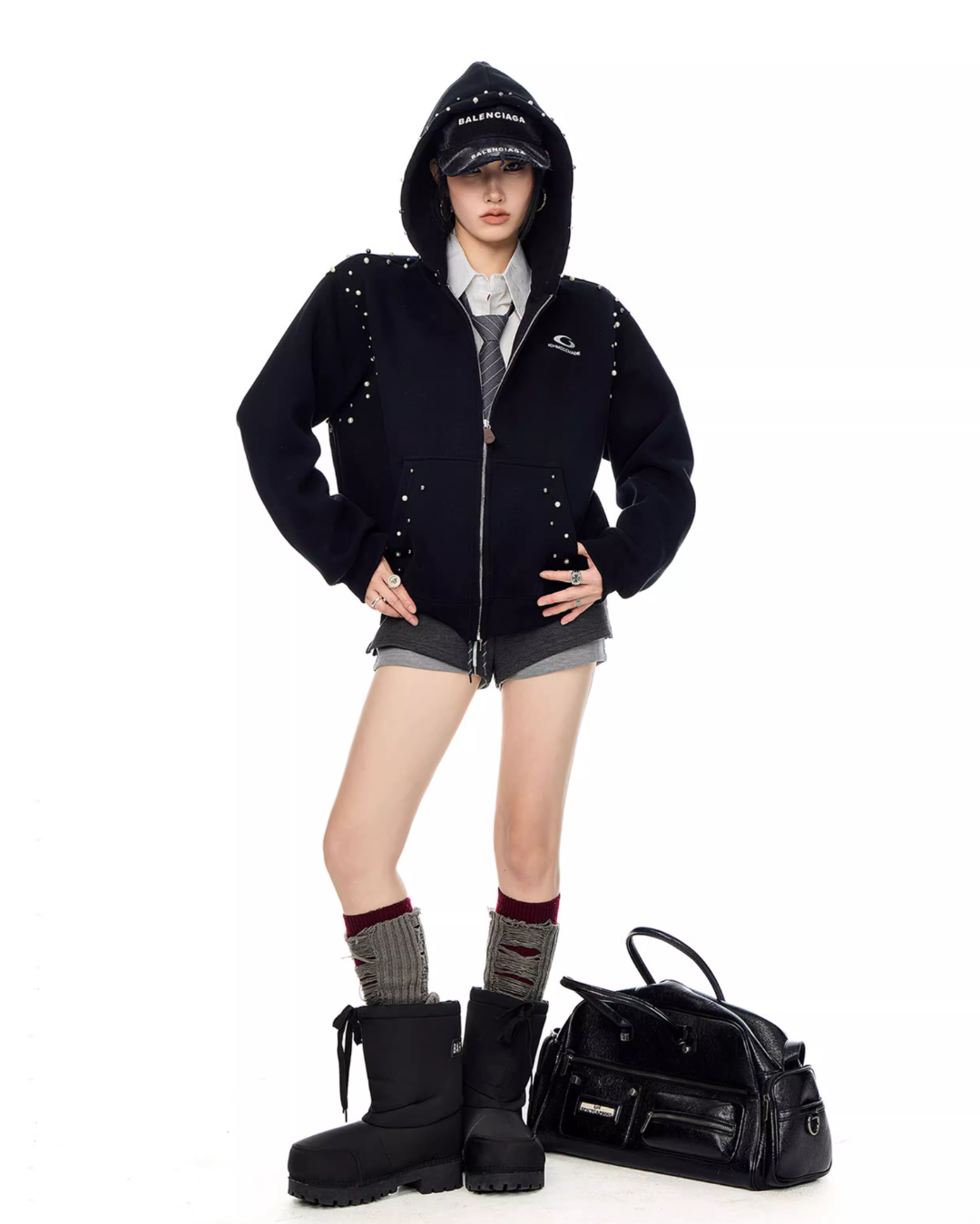 Pearl Design Zip Hoodie ICM0092