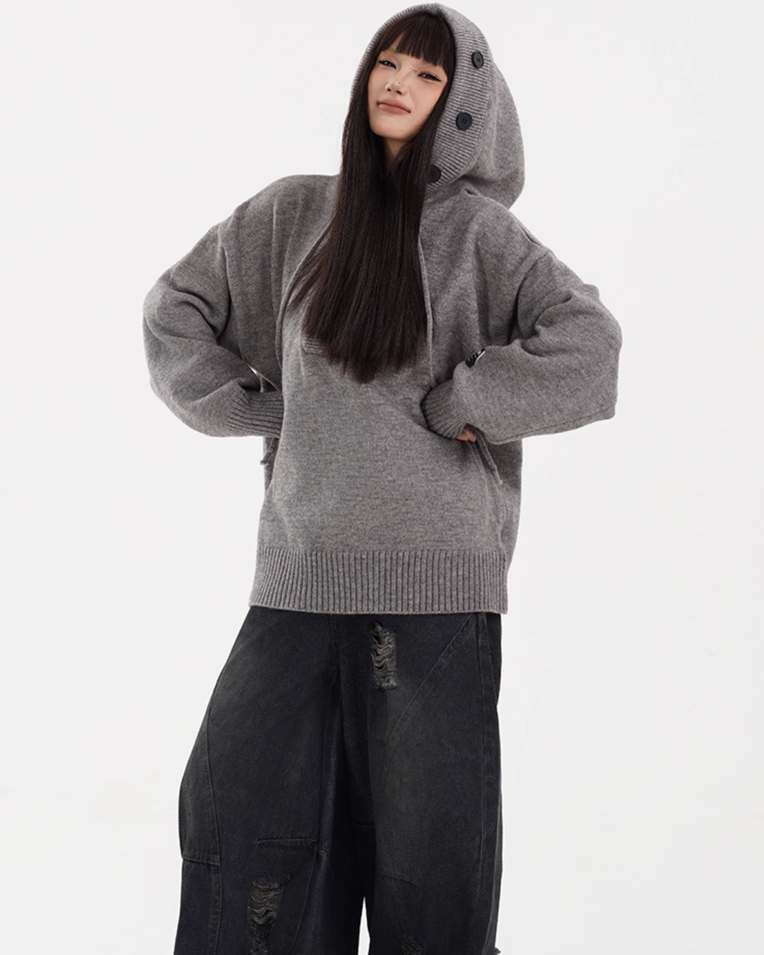 Hooded Knit Hoodie FEC0005