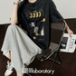 Vintage Print Short-Sleeve T-Shirt / Sweat Long Skirt LLA0653