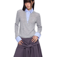 Shirt Docking Knit Top EZK0086