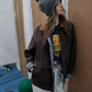 Plaid Design Loose Silhouette Jacket RLZ0014