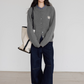 Round Neck Long Sleeve Knit Cardigan VAS0139
