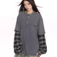 Plaid Two-Piece Long Sleeve T-Shirt BGS0046
