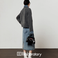 Denim Shirt Docking Knit LLA0561