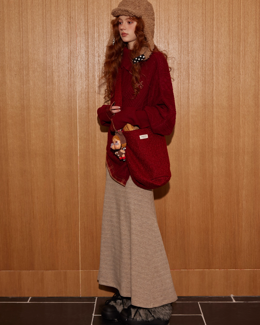 Cable Knit Poncho ASG0055