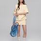 One Shoulder Sweat Top / Sweat Mini Skirt ASG0044