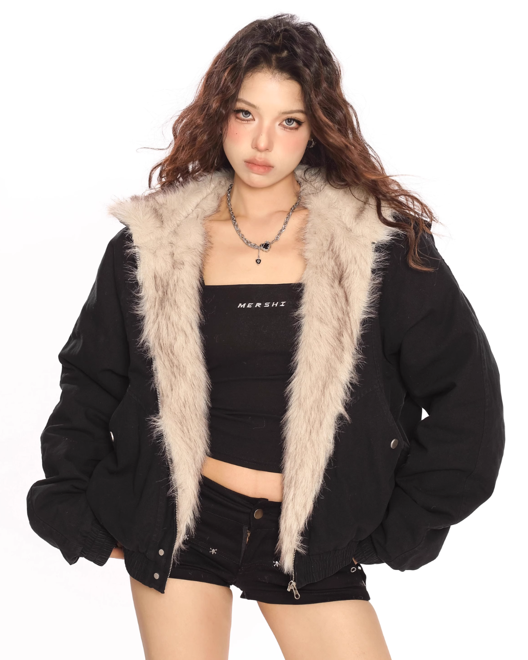 Hood Fleece Zip Up Jacket BGS0012
