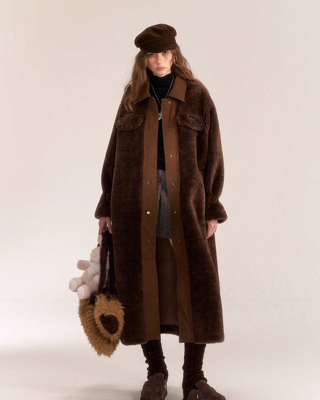 Denim Shearling Casual Coat  ASG0050