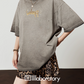 Tiger Print Short Sleeve T-Shirt / Leopard Mini Skirt LLA0504