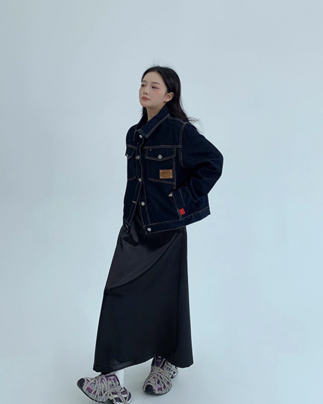 Dark Blue Stitch Denim Jacket YLS0901