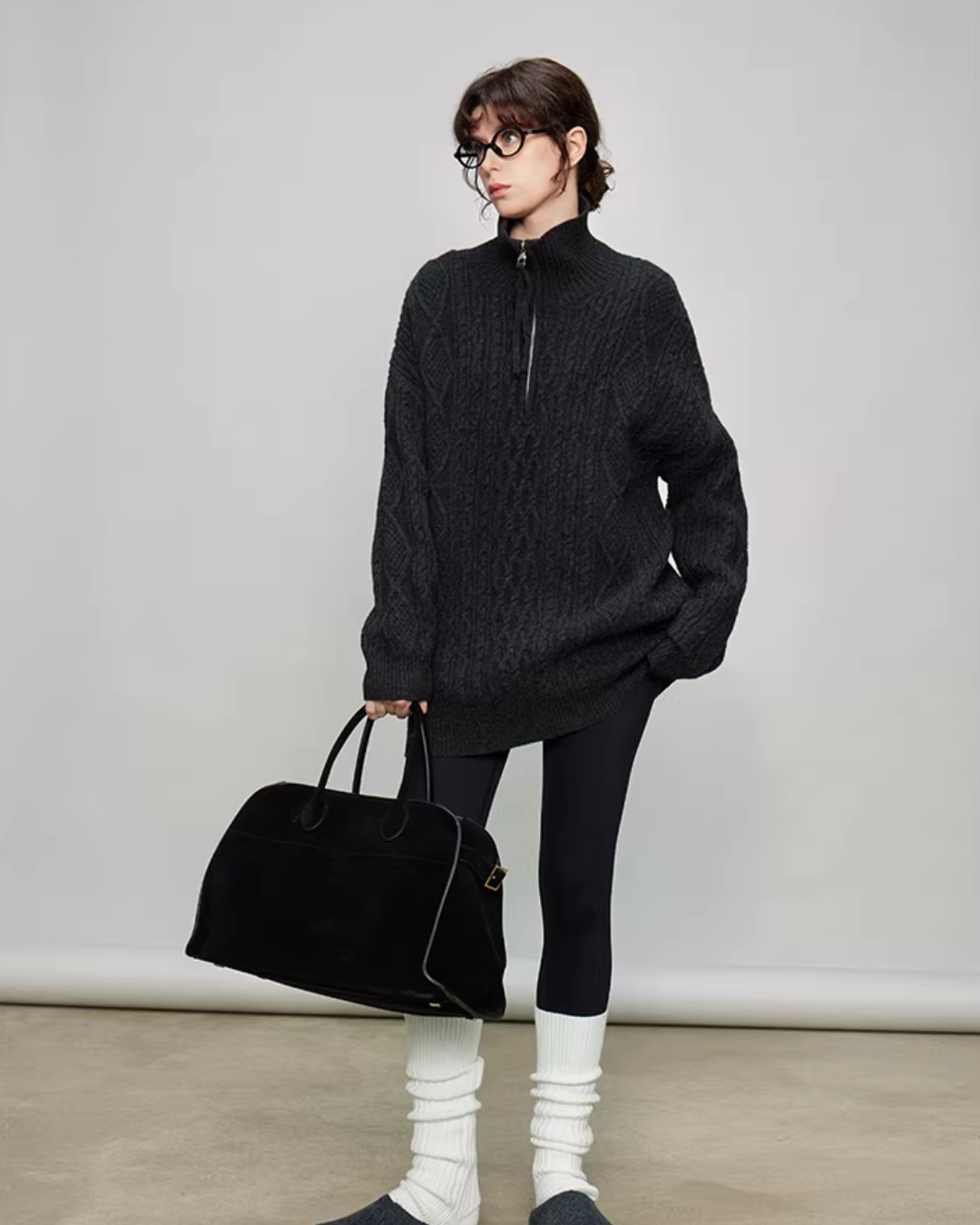 Half-Zip Cable Knit TEO0007