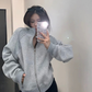 Rib-Knit Switch Zip-Up Blouson YLS1056