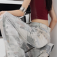 News Paper Print Wide Pants KNH0005