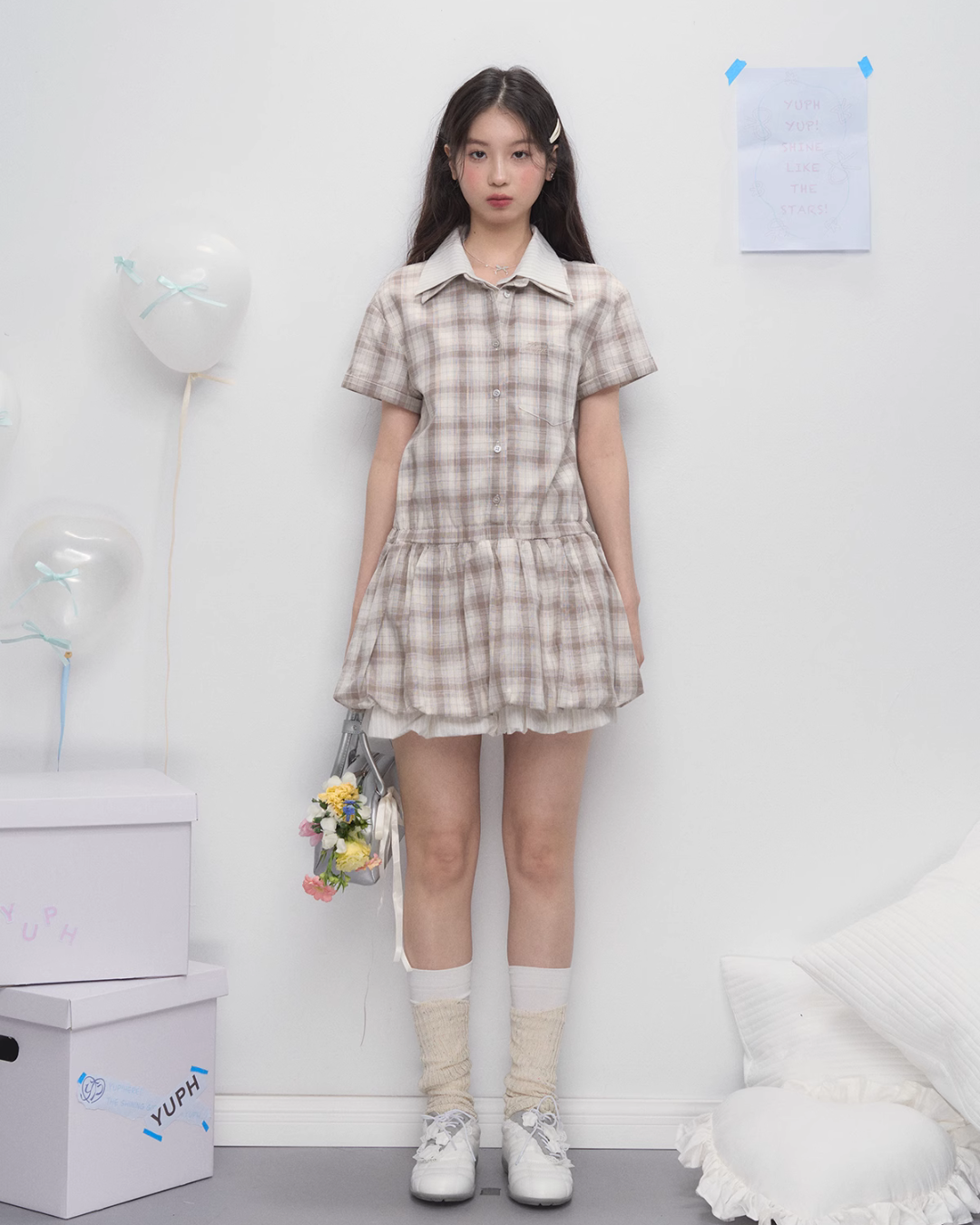 Balloon Shirt Dress YPH0001